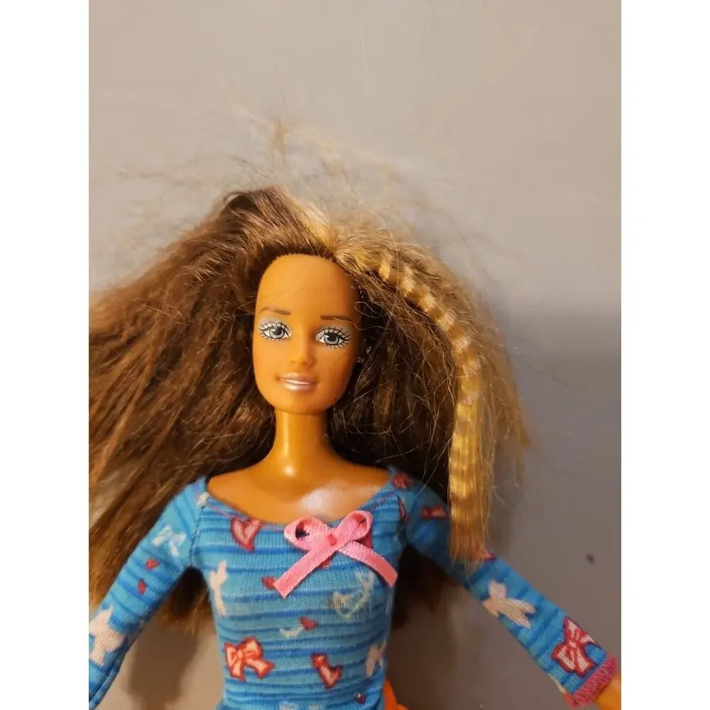 1990 Vintage Barbie Doll Crimped‎ Hair Brown Skin